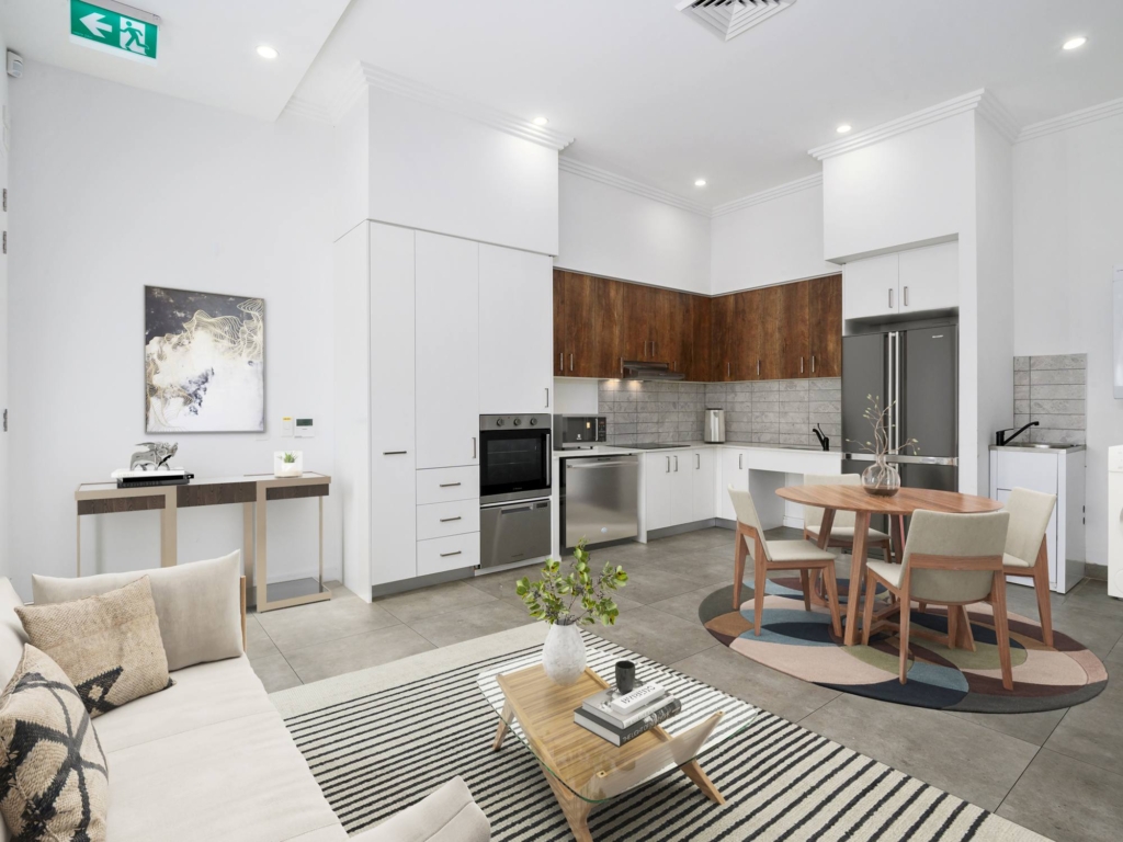 Staged lounge room - this is an artists impression